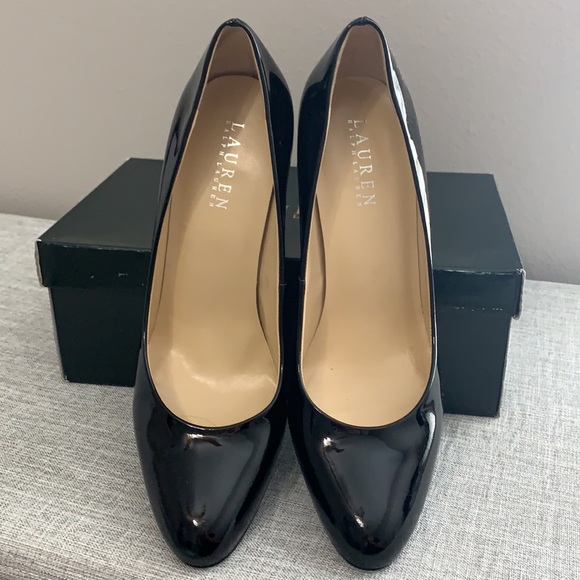 Lauren black patent heels. 9. - Picture 2 of 8